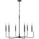 Savanne 6 Light 38 inch Matte Black Chandelier Ceiling Light